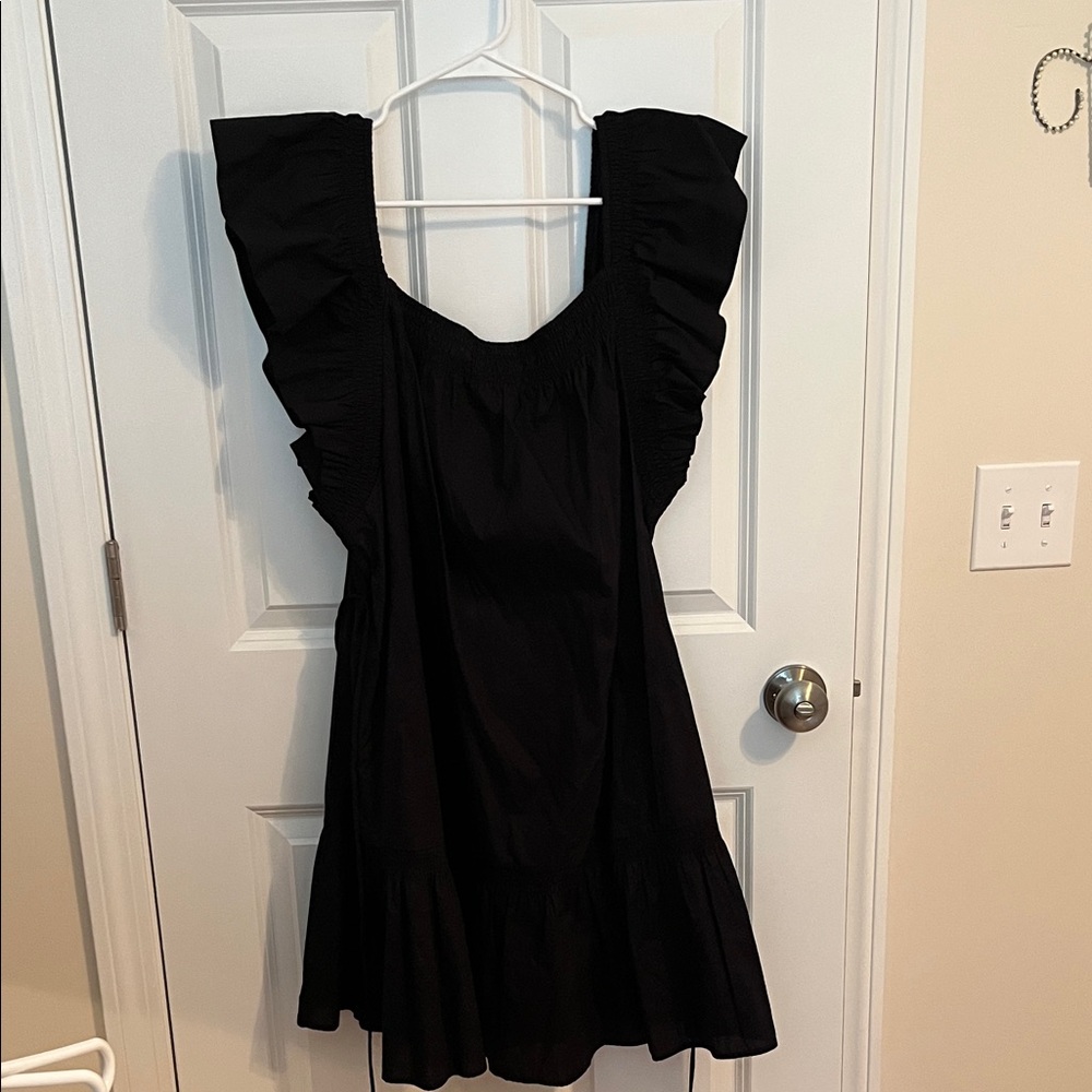 GAP- Elegant Black Ruffle Dress